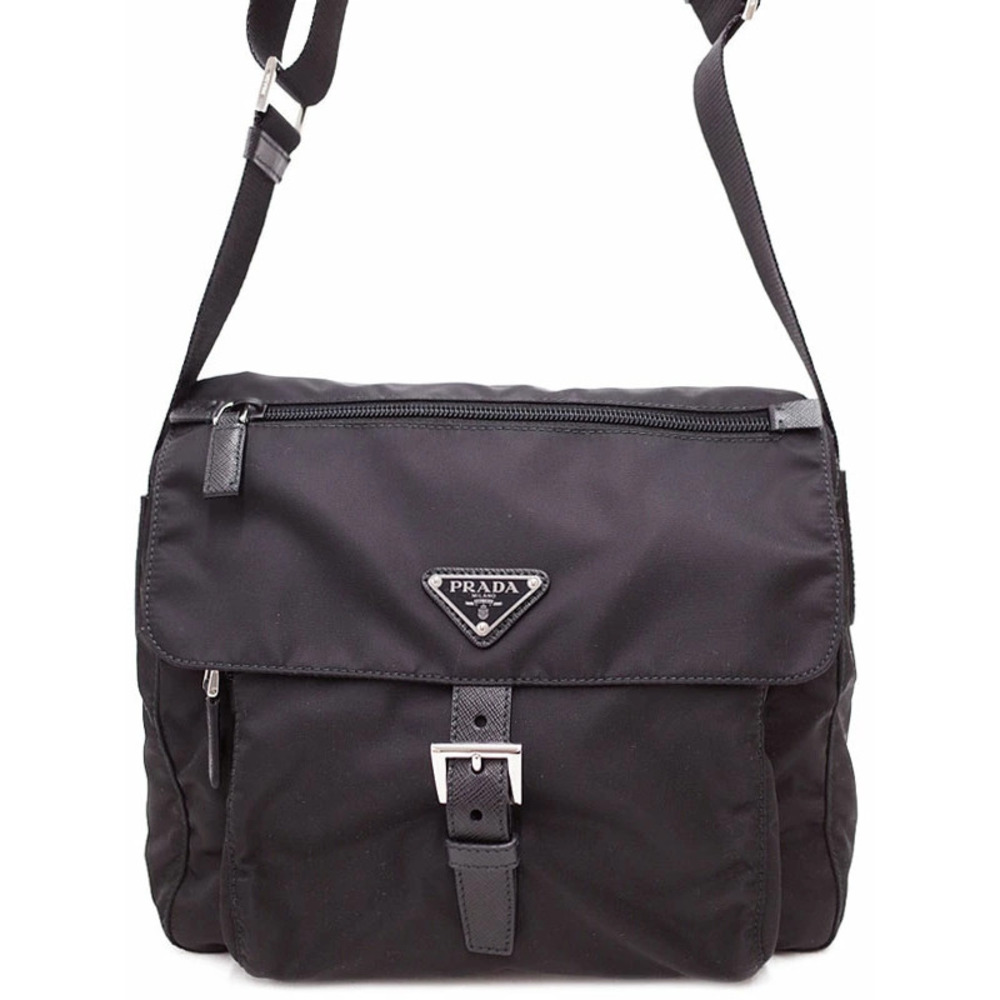 Prada Crossbody Messenger Bag Black